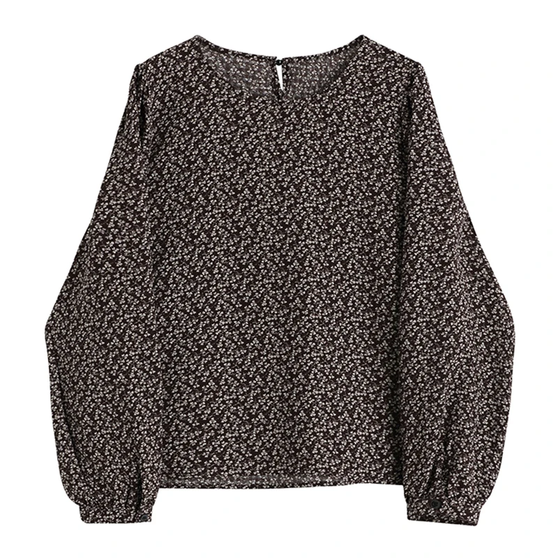 Женский комплект из блузки и шаль мешковатый пуловер с цветочным принтом в стиле