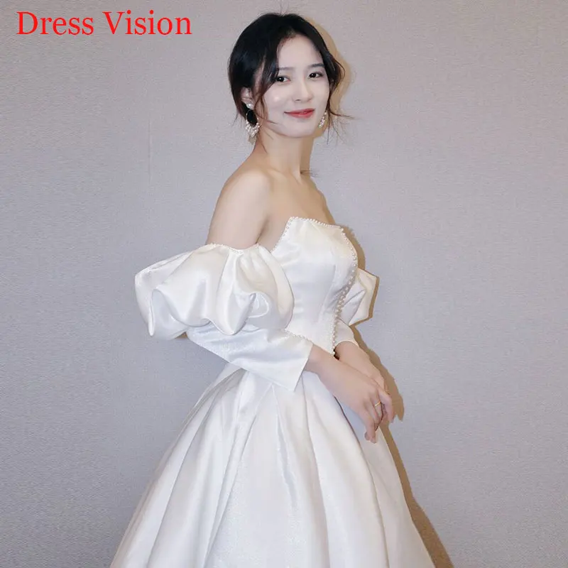 

Sexy Strapless Satin Wedding Dresses Robe De Mariée Bride To Be Long Bride Gown Vestido De Novia suknia ślubna