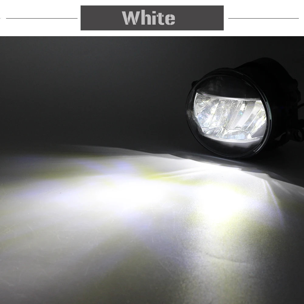 White Buildreamen2 для Toyota Land Cruiser Prado J150 2009-2013 автомобиля 4000LM светодиодный туман светильник дневного светильник дневные ходовые огни белый 12V - Цвет: White