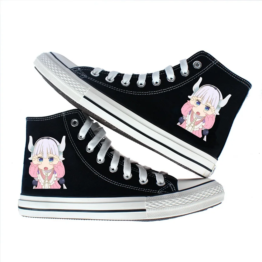 

Unisex Japan Anime Kobayashi-san Chi No Maid Dragon Casual Canvas Shoe Plimsolls Rope Soled Shoes Demonia Canvas Flat Sneakers