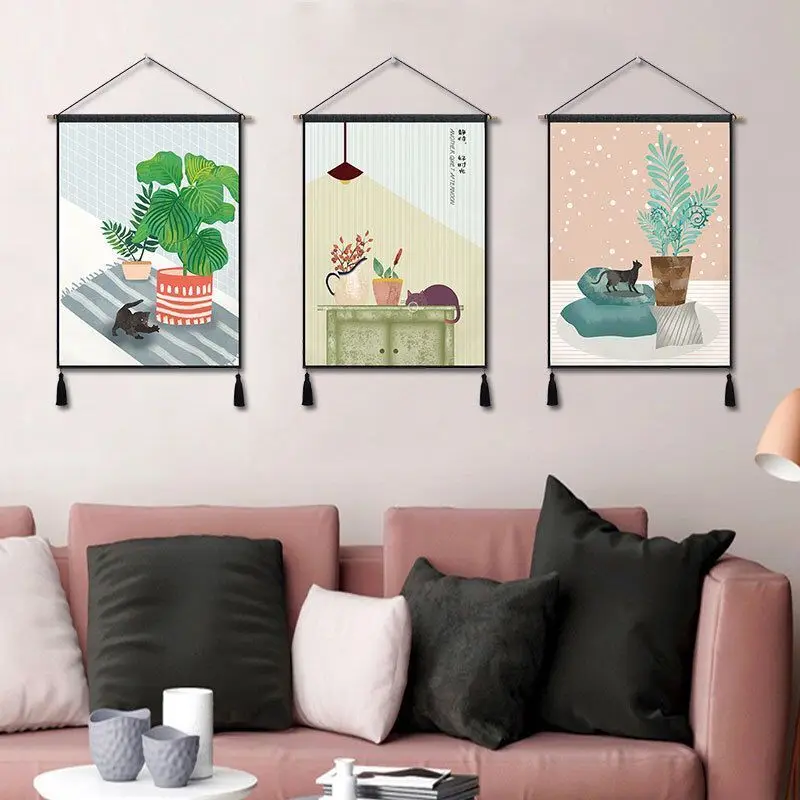 Cloth Decoration Painting Living Room Sofa Mural Bedroom Tapestry Hanging Cloth Hanging Painting