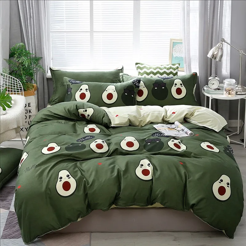 

New Cotton Pastoral Flower Cartoon Style Fashion Bedding Bed Linen Bed Sheet Duvet Cover Pillowcase 4pcs Bedding Sets/Queen