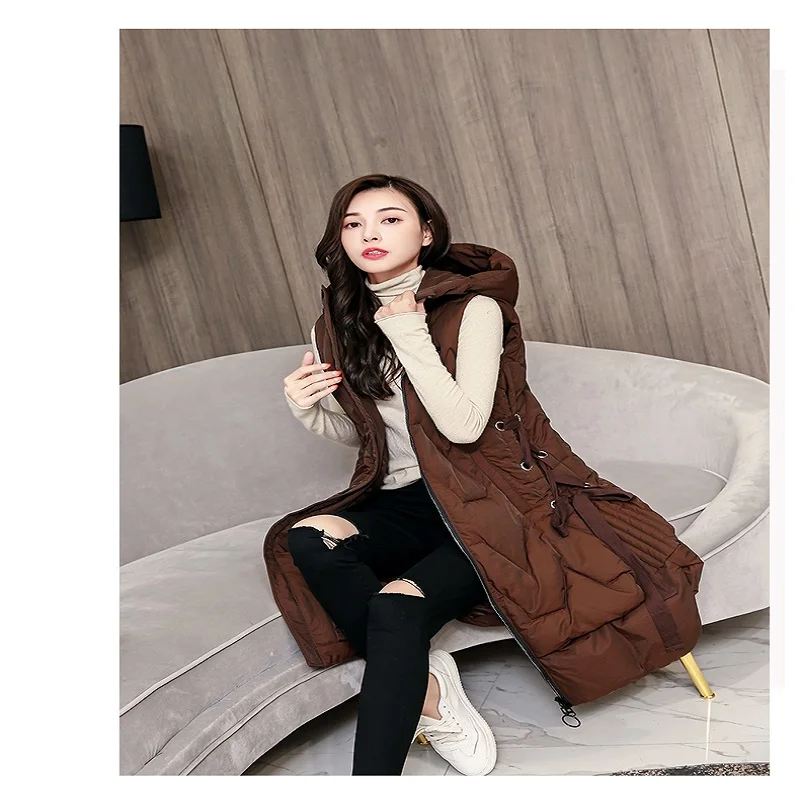 Пуховое пальто жилет женская осенняя и зимняя одежда 2019 Новая Модная хлопковая