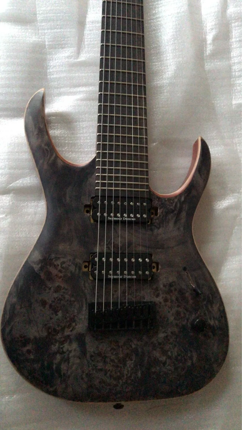 Новая гитара+ блокирующий тюнер+ mayones duvell 8 струнная гитара Гриф из черного дерева 5 слойный шейный болт mayones гитара