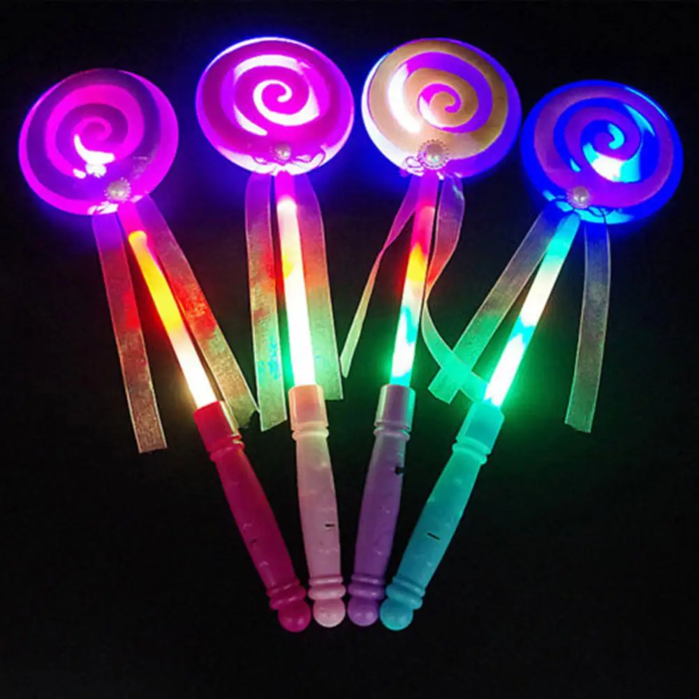 

LED Light up Flashing Fairy Wand Princess Magic Lollipop Stick Girl Xmas Gift For Christmas Halloween Party Birthday Festival