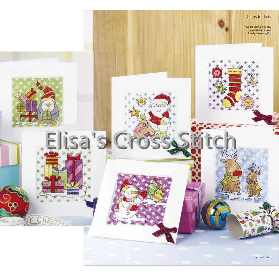 

CD124 14ct DIY Invitation Greeting Card With Special Art Popular Full Set CrossStitch Greeting Card Cake Birthday Christmas Gift