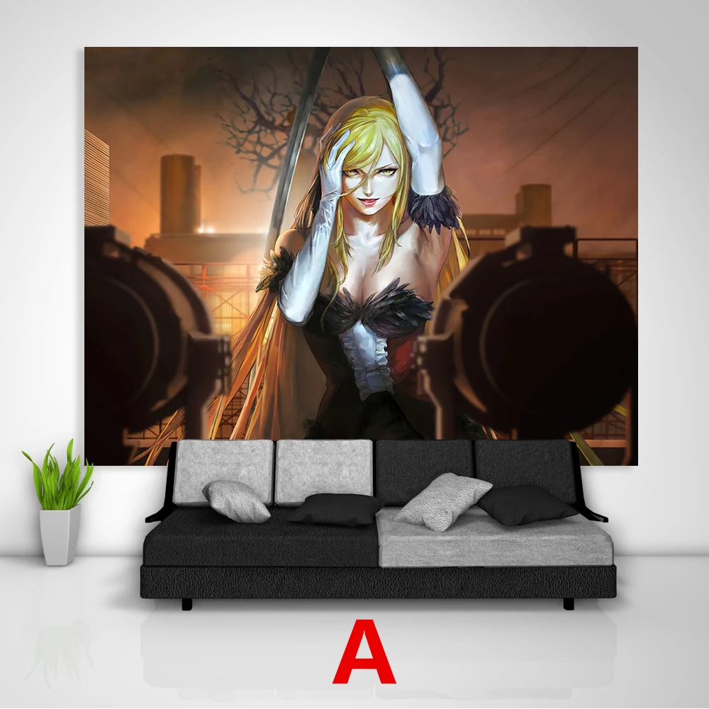Bakemonogatari Kiss-Shot Acerola-Orion гобелен с сердцем под лезвием художественная настенная