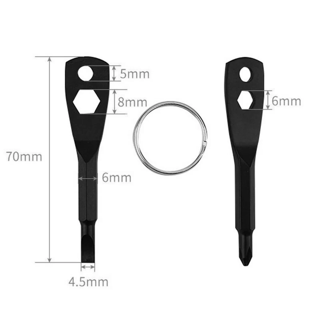 

Multi Mini Gadget Camp Outdoor Slotted Screwdriver Portable Key Ring keyring Pocket Phillips Repair Tool Hike