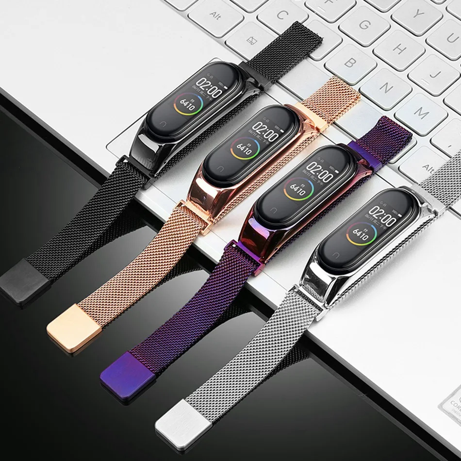 Браслет mi Band 4 3 ремешок металлический Безвинтовой ремешок из нержавеющей стали для Xiaomi mi Band 4 3 ремешок mi band 4 3 ремешок для браслета
