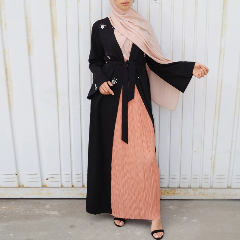 Abaya Kimono Muslim Hijab Dress Women Abayas Caftan Marocain Kaftan Robe Femme Dubai Tesettur Elbise Turkish Islamic Clothing