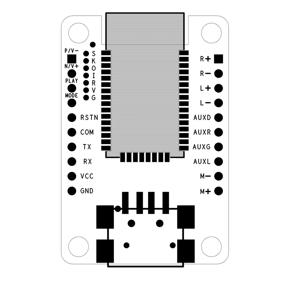 BK3254 Bluetooth Power Amplifier 3Wx2 BLE4.1 Stereo Audio Receiver Module Support U-disk TF Card | Электронные компоненты и