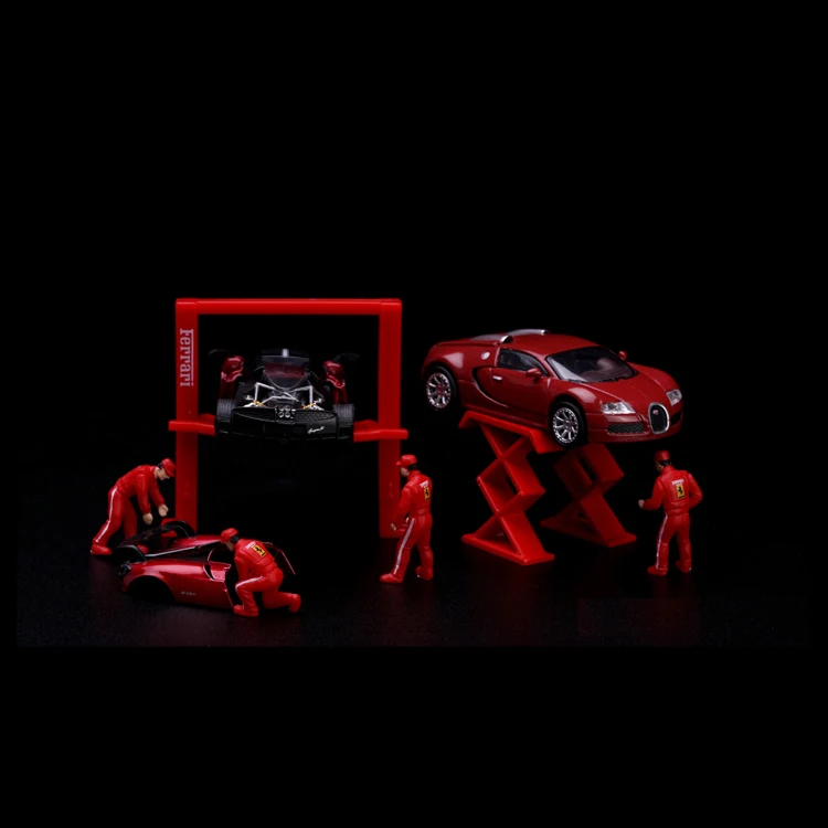 Minature 1:64 модель автомобиля мини ремонтный магазин инструмент двойной пост Лифт