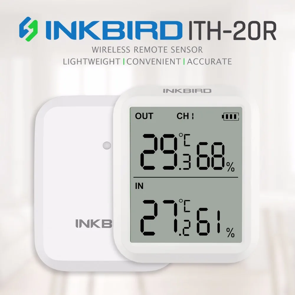 

Электронный гигрометр INKBIRD, термометр для внутреннего и наружного применения с точным цифровым дисплеем