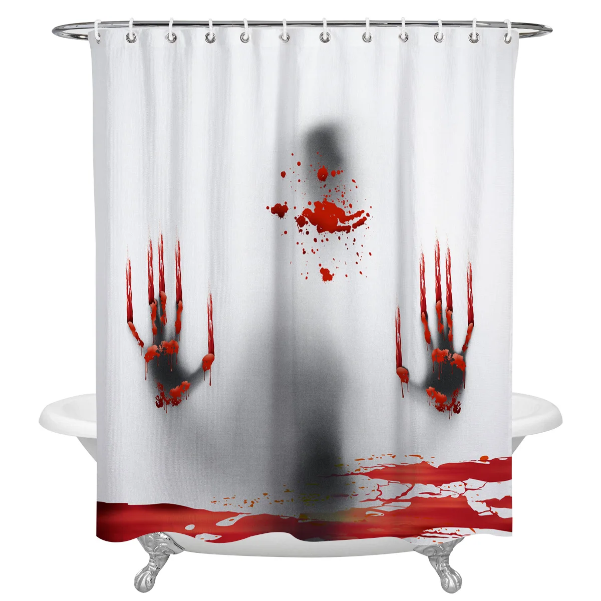 Штора для душа с принтом зомби и крови водонепроницаемые занавески из полиэстера