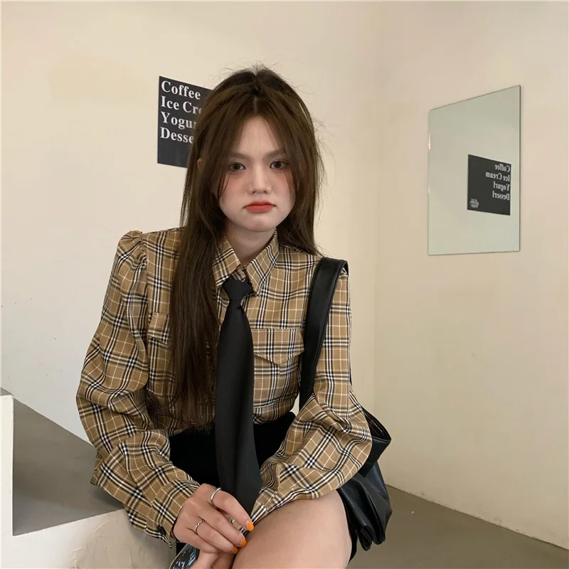 Рубашка в клетку | Женская одежда