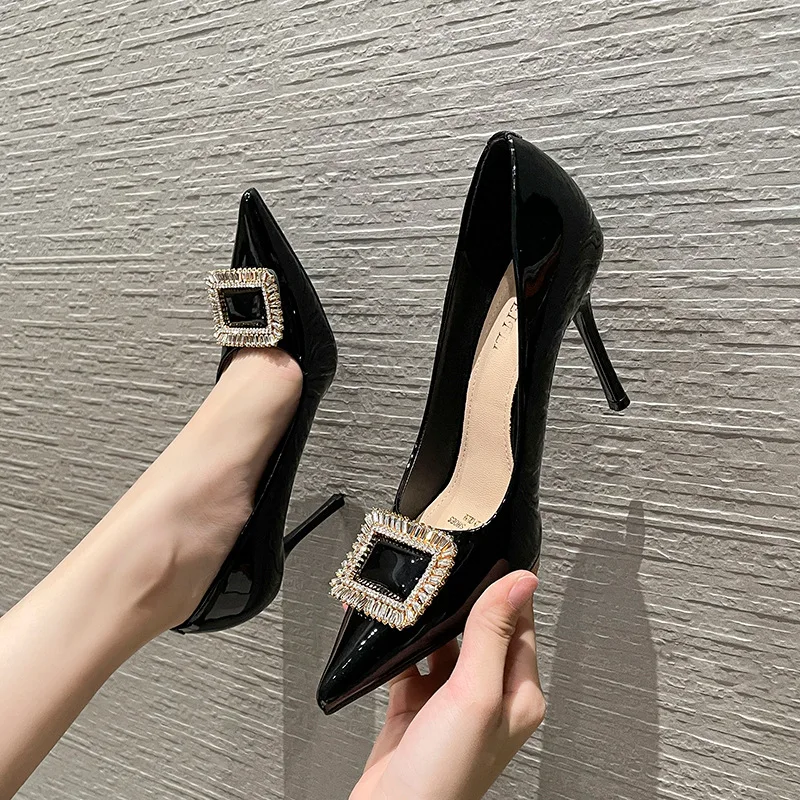 

Fashion ladies high heels 2021 winter new pointed toe stiletto professional night shoes high heel sandals wedding shoes
