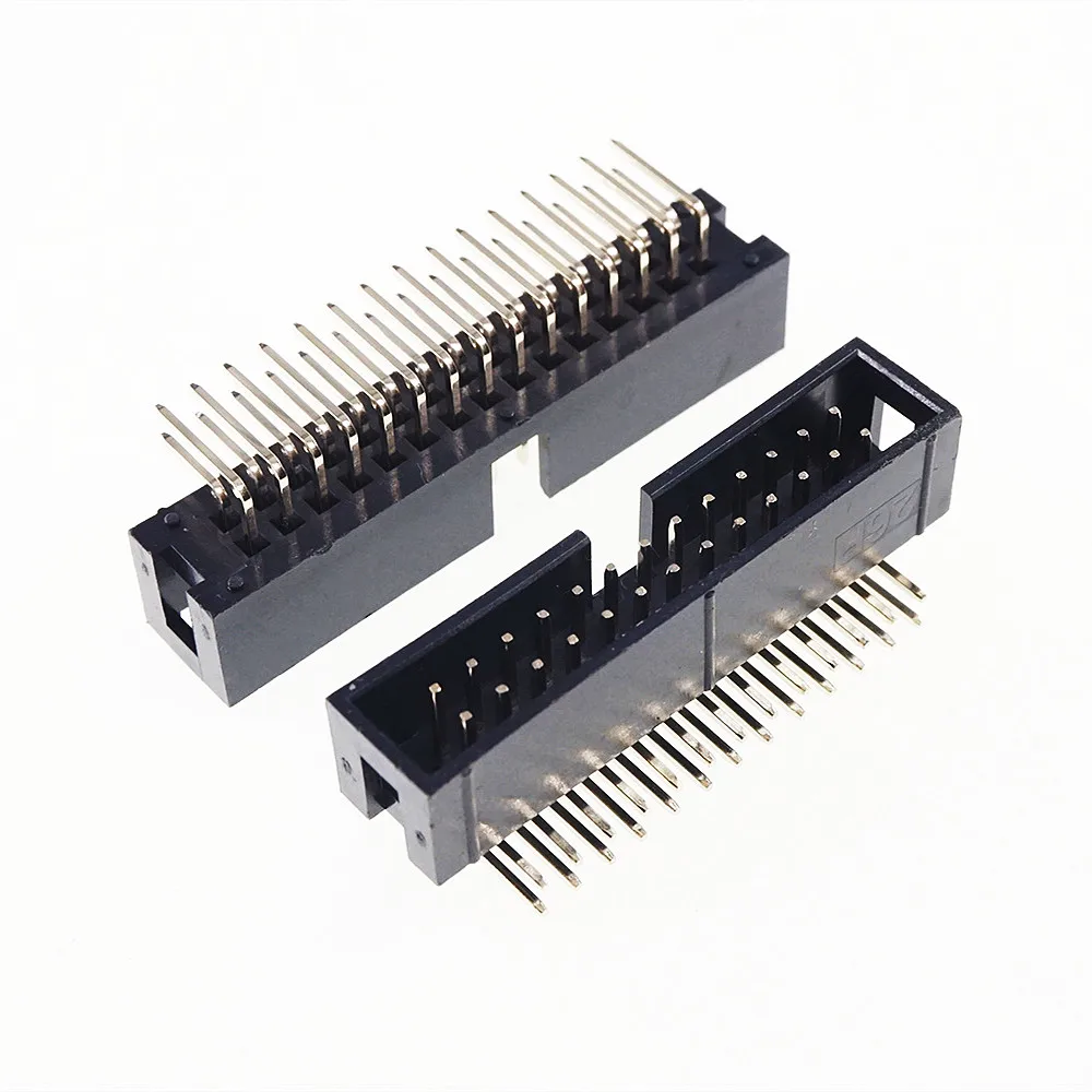 10 Pcs Shrouded Box Header IDC Socket 2.54mm 2x13 Pin 26 P Right Angle Male Square 0.64mm 2 Rows 2.54 Through Hole DIP | Обустройство