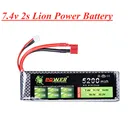 Аккумулятор LION POWER 2s, 7,4 В, 1500 ма ч, 2200 мА ч, 2800 ма ч, 4200 ма ч, 5200 мА ч, литий-полимерный аккумулятор для радиоуправляемых игрушек, автомобилей, самолетов, вертолетов, лодок