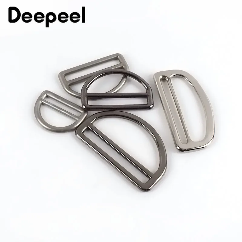 

Deepeel 10pcs ID25/38/50mm Metal D Ring Tri-Glide Buckles for Webbing Adjust Hook Clasp DIY Bags Strap Clip Hardware Accessory
