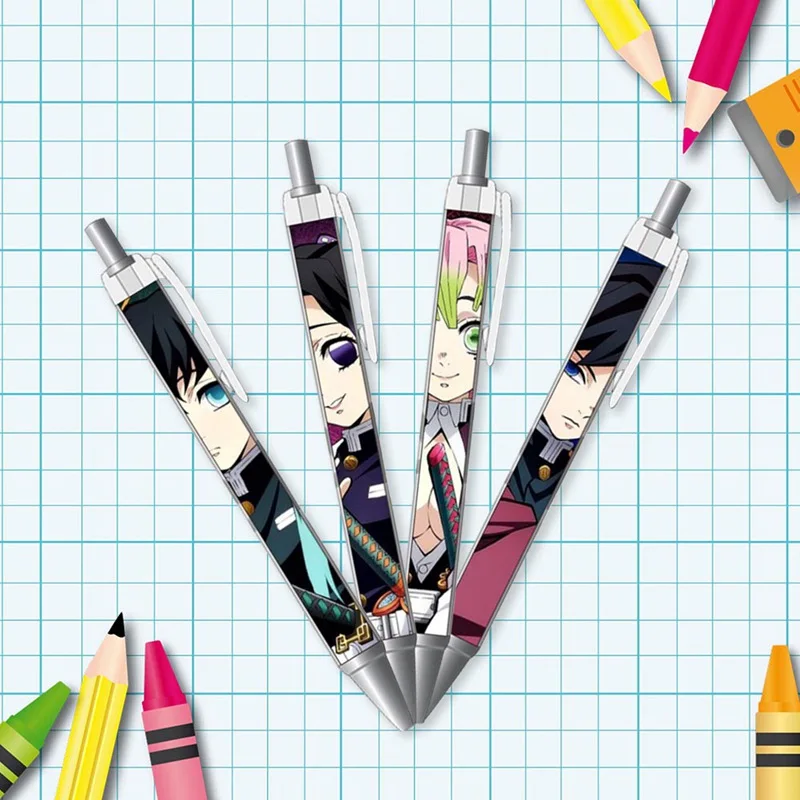 Demon Slayer Kimetsu No Yaiba Ballpoint Pen Press Style Ball Pens For School Office w |