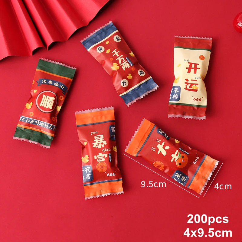 

Китайские пакеты для конфет StoBag, красный, 200 шт
