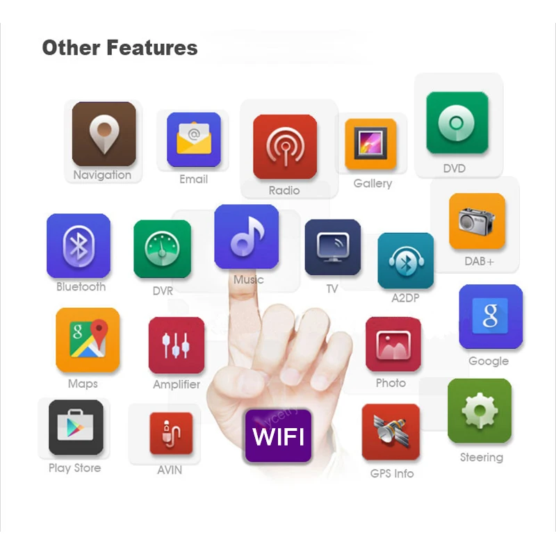 4G+64G Octa core Android 9.0 Univeral One din Car radio Multimedia Player GPS Navigation 7" IPS HD Retractable Autoradio AUX-IN