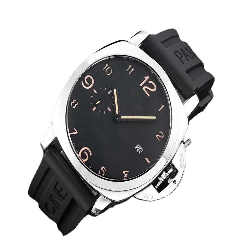 

Fashion watch three needles full working men's quartz watch Black Leather Strap Luxury stainless steel Military Men Watch boat