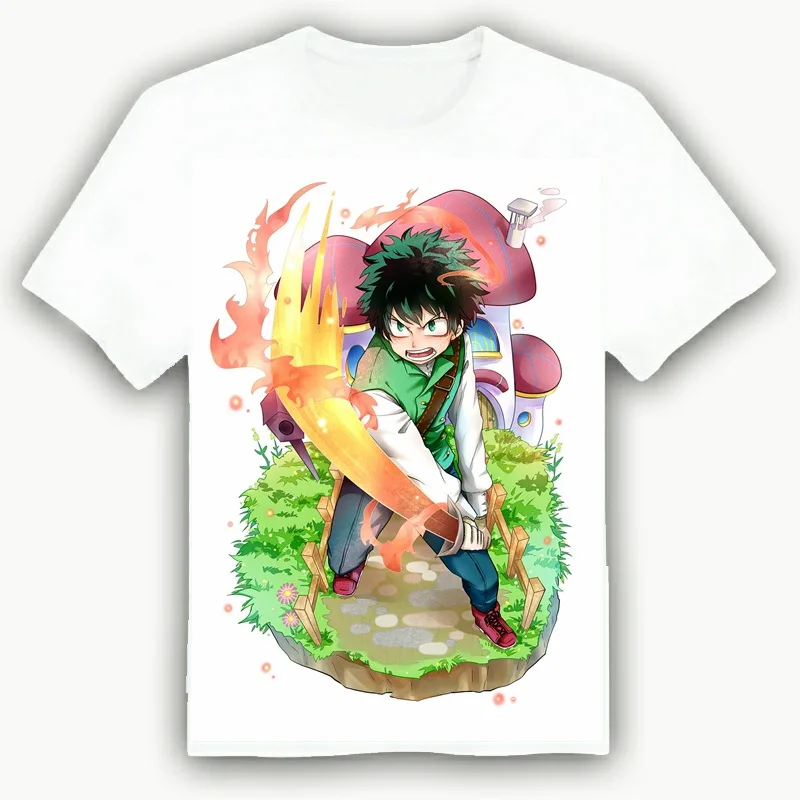 Футболка для косплея моя геройская Академия Izuku Midoriya Todoroki Shouto Мужская/Женская