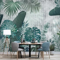 custom wallpaper murals 3d plants leaves waterproof restaurant kitchen living room background photo painting papel de parede art
