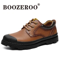 mens casual leather shoes driving shoes tooling wearable shoes outdoor mens light leather shoes black or brown