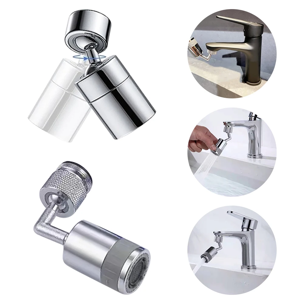 

Adjustable Angle Tap Aerator Universal Rotatable Plating Faucet Accessory Durable Home Solid Copper Hotel 2 Spray Mode Bathroom