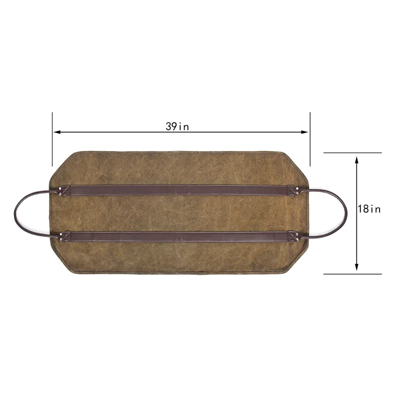 

Durable Canvas Firewood Log Carry Bag with Two Handles Firewood Storage Bag Outdoor Best Price