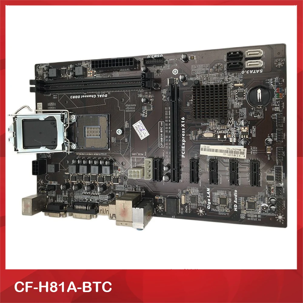 

Материнская плата для майнинга ярких цветов, Φ 6GPU 6PCI-E 1150 H81 DDR3, идеальный тест, хорошее качество