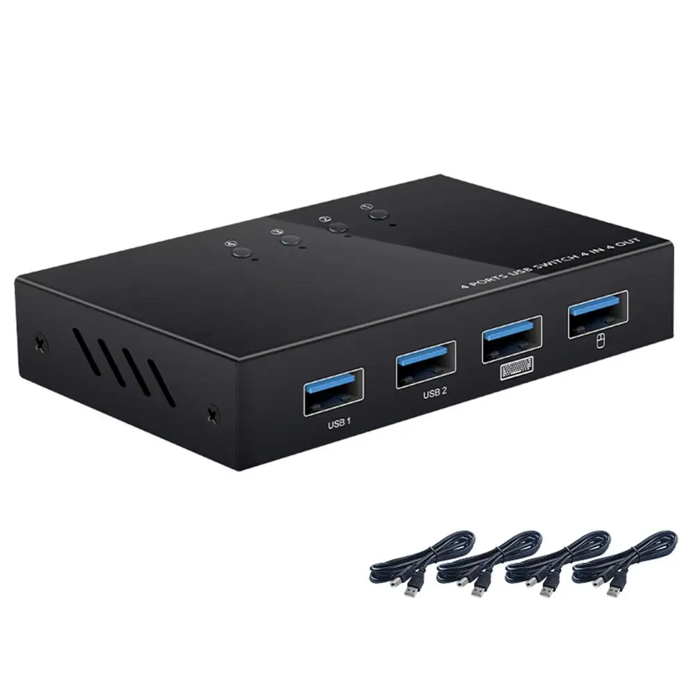 USB коммутатор с 4 портами 2 0 для ПК разделитель клавиатуры мыши принтера монитора