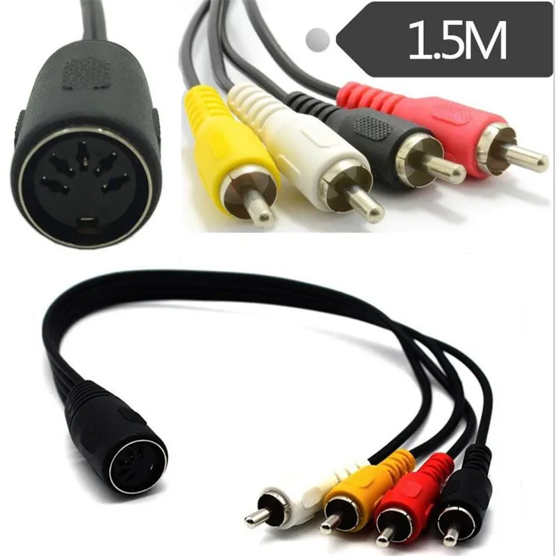 5-core DIN женщин 4RCA мужской лотоса в винтажном стиле аудиотехника адаптер кабель