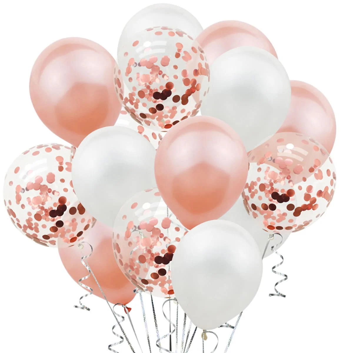 Набор латексных воздушных шаров комплект прозрачных гелиевых шариков с конфетти
