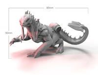 50mm 90mm resin model dragon figure unpainted no color dw 033