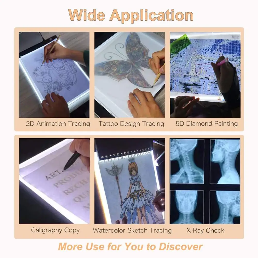 Планшет Elice A4 со светодиодный светильник тбокс для рисования копирования