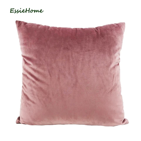 Домашний Высококачественный бархатный чехол ESSIE, чехол для подушки, розовый, пыльный, розовый, Хлопковый матовый, бархатный, красный чехол для подушки