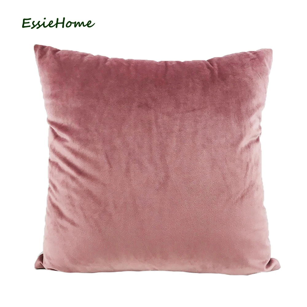 Домашний Высококачественный бархатный чехол ESSIE для подушки розовый пыльный