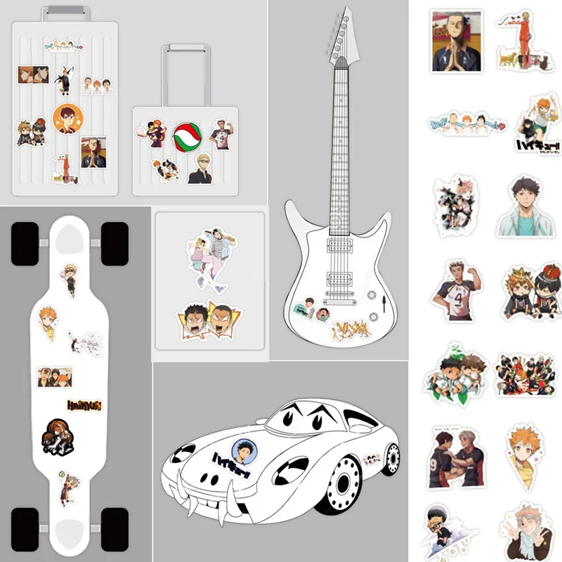 

50pcs/Set Japanese Anime Haikyuu!! Graffiti Stickers Volleyball For Suitcase Laptop Luggage Motorcycle Phone Skateboard Car