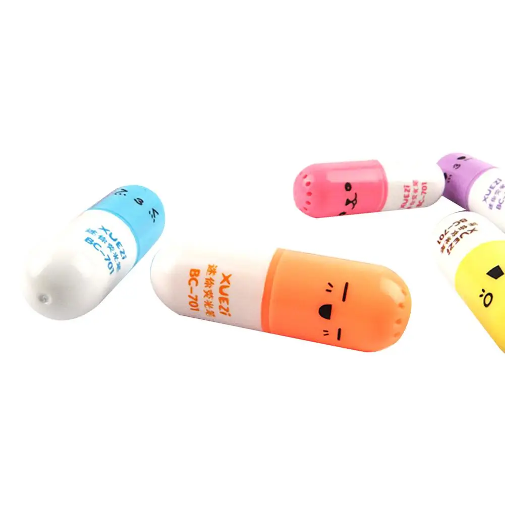 Офисные канцелярские принадлежности 6 шт./компл. мини-маркер в форме таблетки