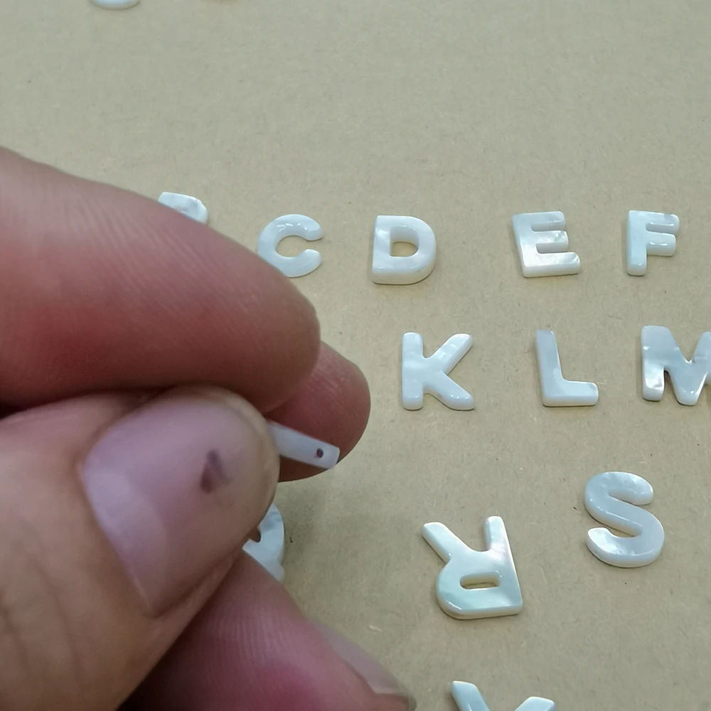 Бусины Из Натуральной перламутровой бусины из ракушек буквы для изготовления