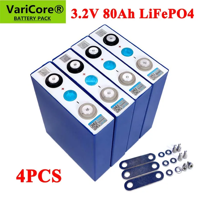 Литий железо фосфатная аккумуляторная батарея 3 2 в 80 а/ч 80000 мА/ч 12 В 24 а солнечный