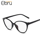 Очки для компьютера Elbru для мужчин и женщин, светильник кие оптические оправа для очков в стиле кошачьи глаза с защитой от синего света, в прозрачной оправе