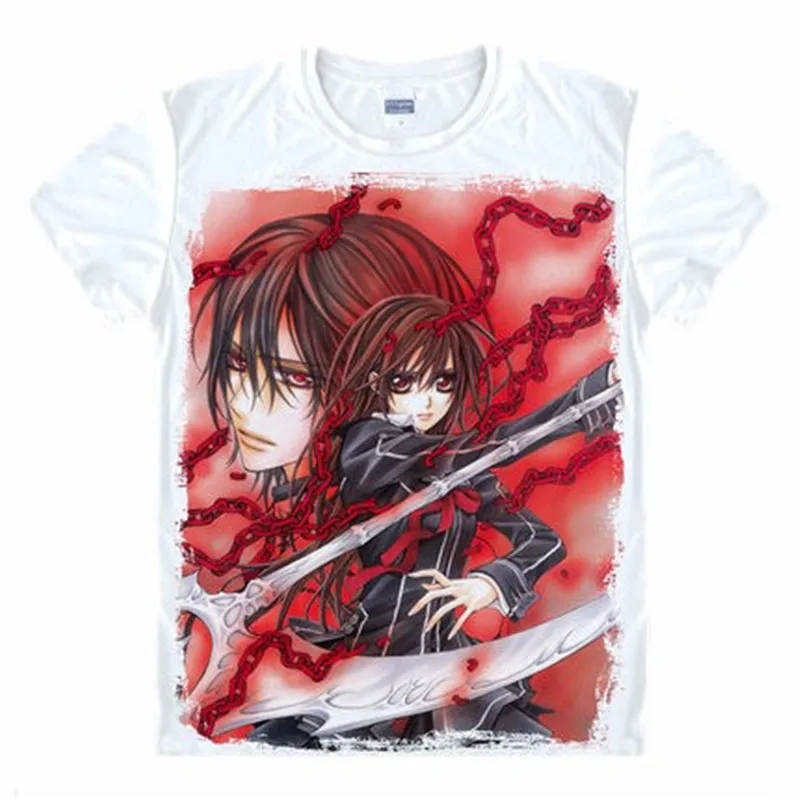 

Anime Vampire Knight T Shirt Kurosu Kuran Yuki Kuran Kaname Top Tee Kiryu Zero Japan Manga Cosplay Harajuku TSHIRT