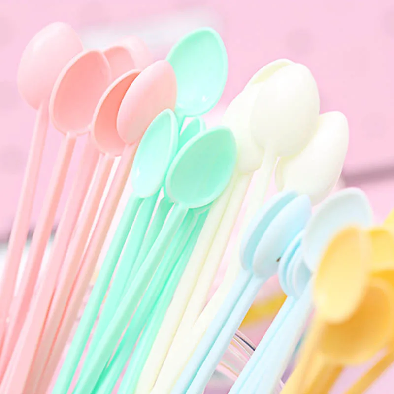 30 шт. Портативный кофейная чайная ложка ложки с длинной ручкой одноразовые мини