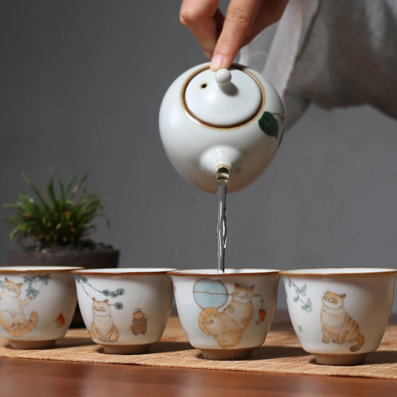 Чайные чашки 70 мл для китайской печи керамическая чашка мастер кунг фу ручная