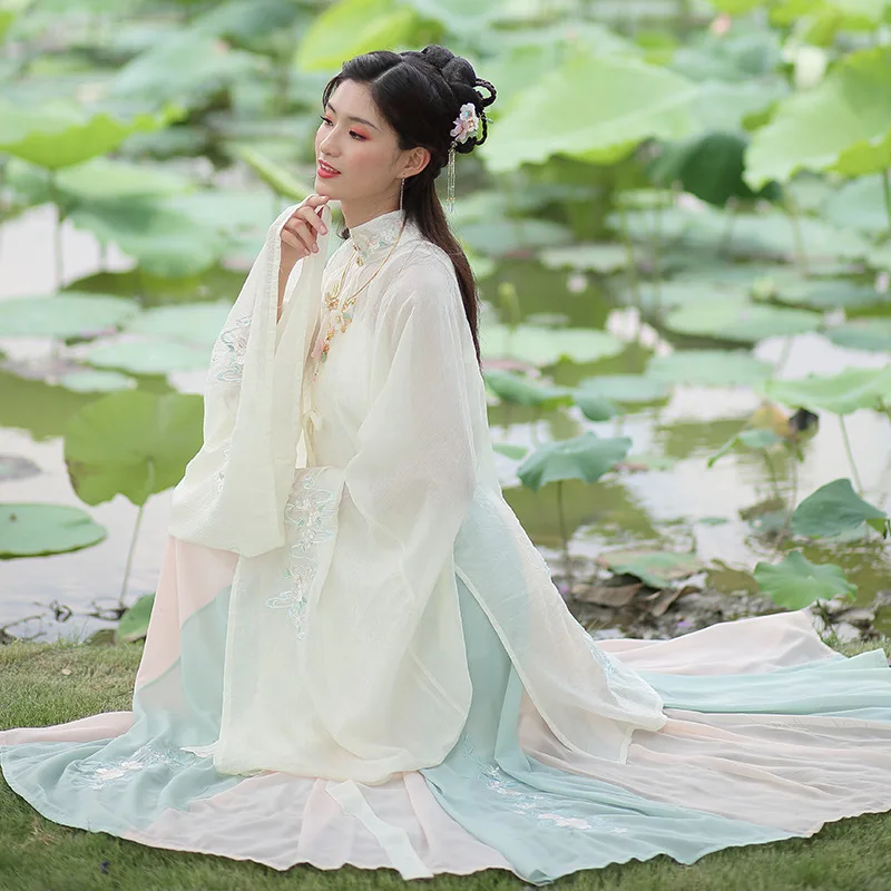 Hanfu костюм для китайских танцев традиционный сценический наряд певцов женское
