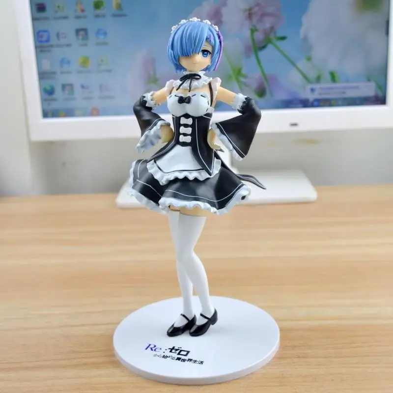 Re: жизнь в другом мире от ноль Рам Рем горничная вер. ПВХ Re Zero фигурка Коллекционная модель игрушки для девочек кукла 20 см